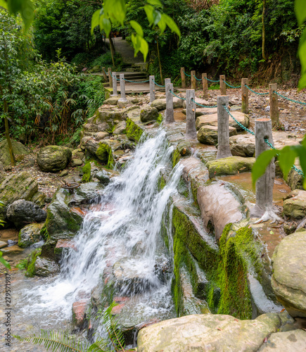 Landscape along the half-mountain side of Emei Mountain, Sichuan Province, China photo