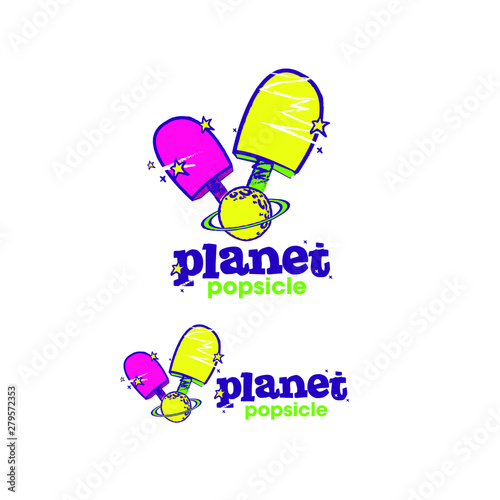 Helado de paletas espaciales