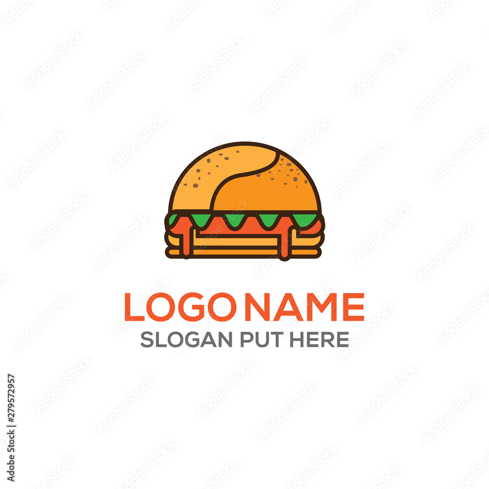 hamburger logo identity design template hamburger logo identity design template