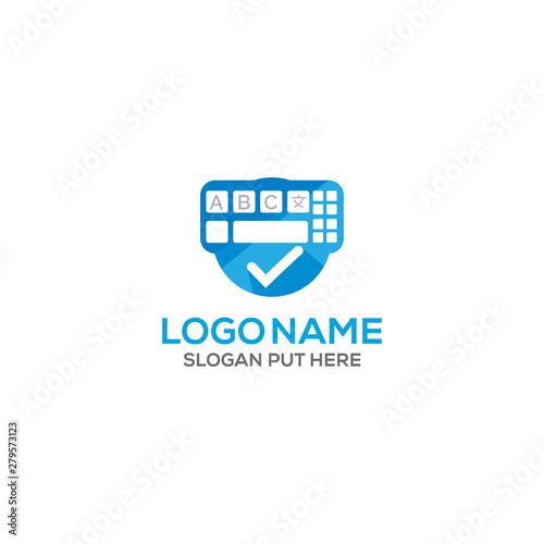 Spelling checker logo design template