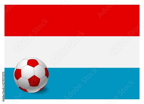 luxembourg flag and soccer ball