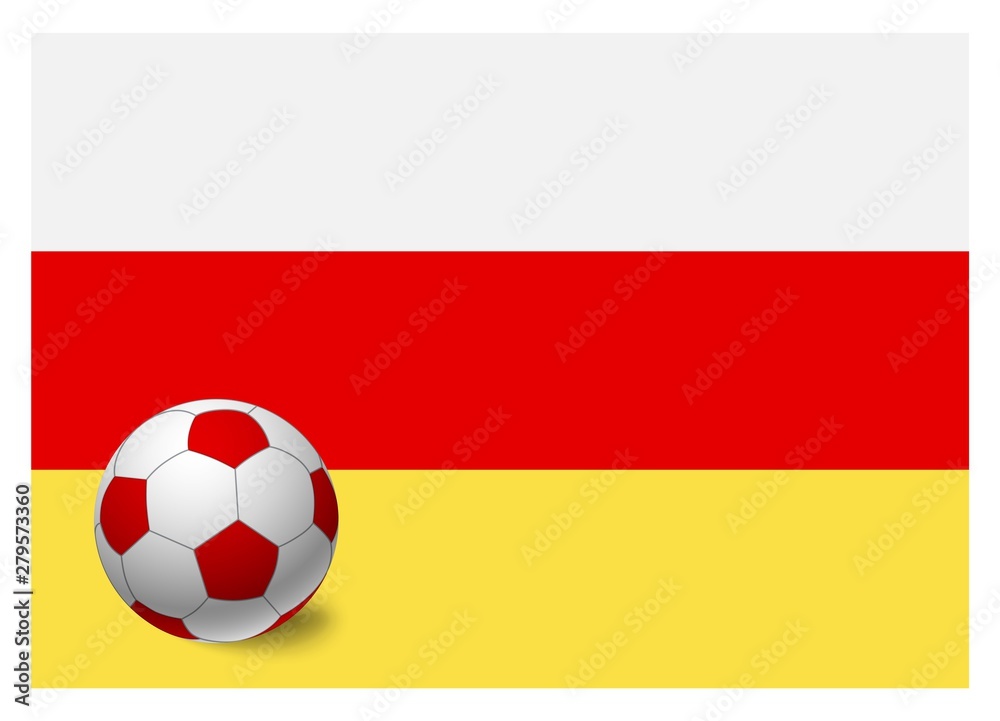 south ossetia flag and soccer ball south ossetia flag and soccer ball