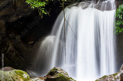 Mountain springs and waterfalls in Emei Mountain  Sichuan Province  China