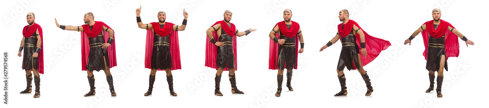 Gladiator isolated on white background