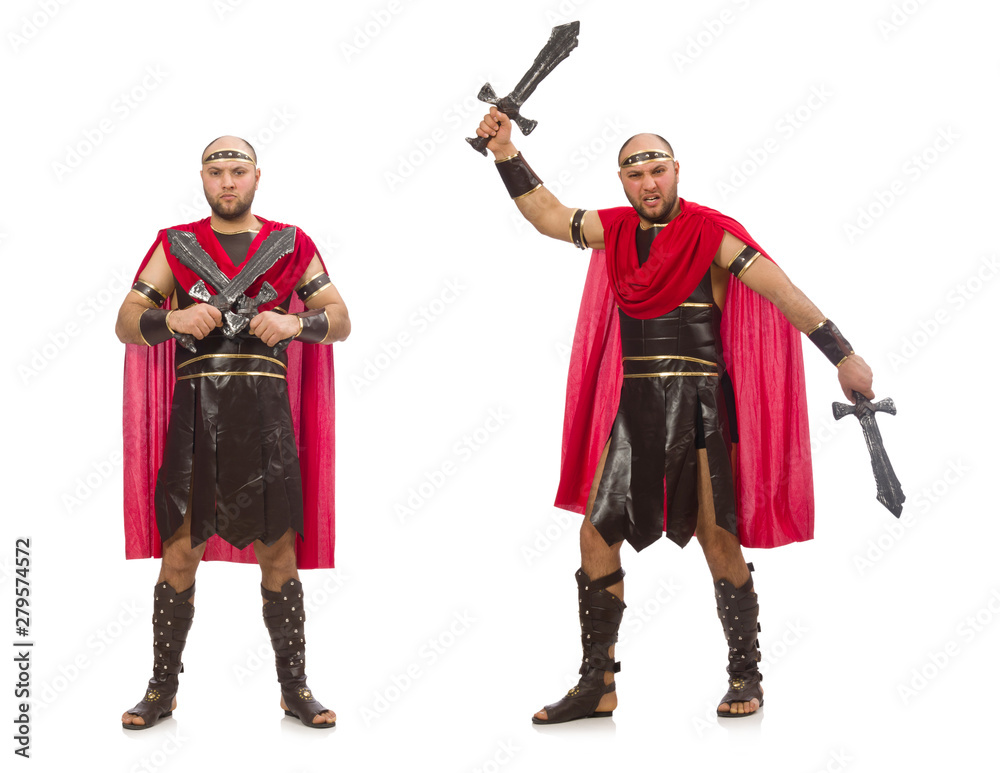 Gladiator isolated on white background Gladiator isolated on white background