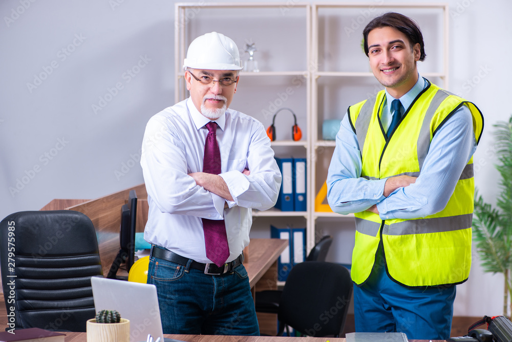 Two architects working on the project