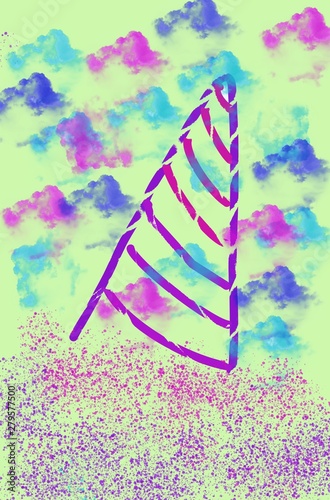 abstract background with arrows and place for text paint color wallpaper unicorn 