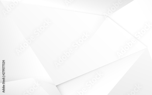 Abstract white 3d chaotic polygonal surface background. Illustration vector