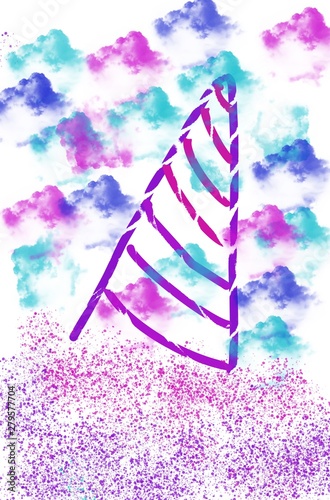 abstract background with arrows and place for text paint color wallpaper unicorn 
