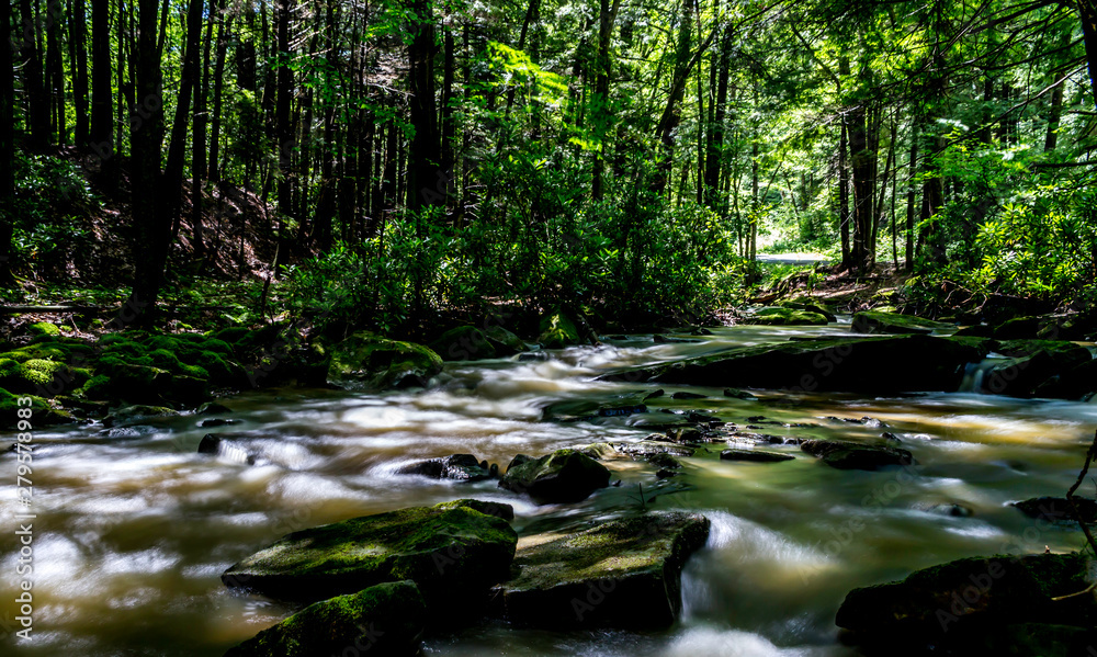 flowing stream long exposure warren pennsylvania flowing stream long exposure warren pennsylvania