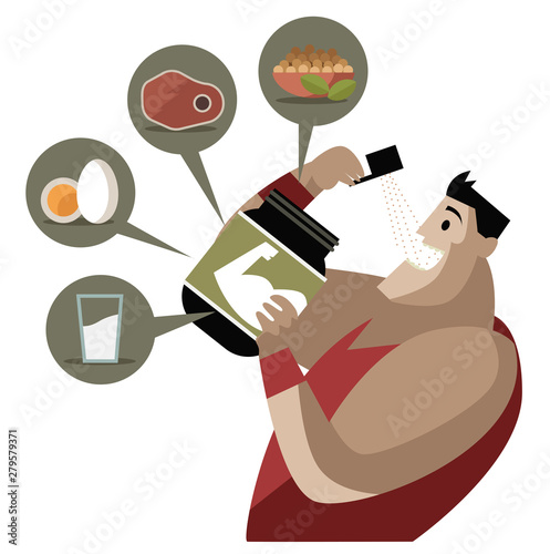 whey milk, meat, eggs and soy protein supplement sources