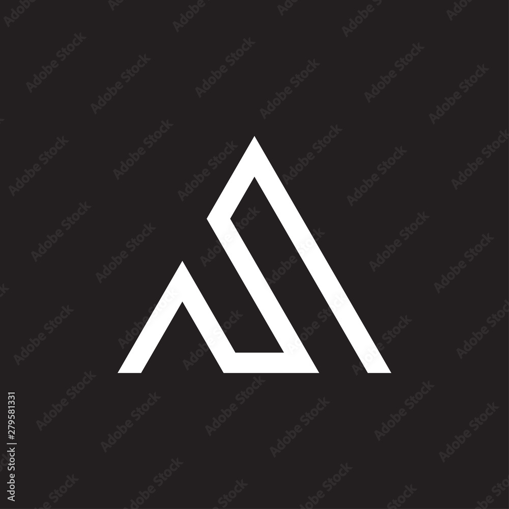 Triangle Monoline logo design. Triangle Monoline logo design.