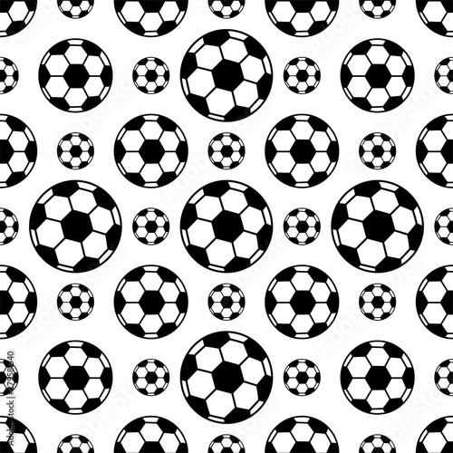 Football Icon Seamless Pattern, Soccer Ball Seamless Pattern © Aayam 4D