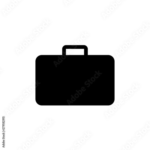 suitcase, icon, vector, business, white, illustration, isolated