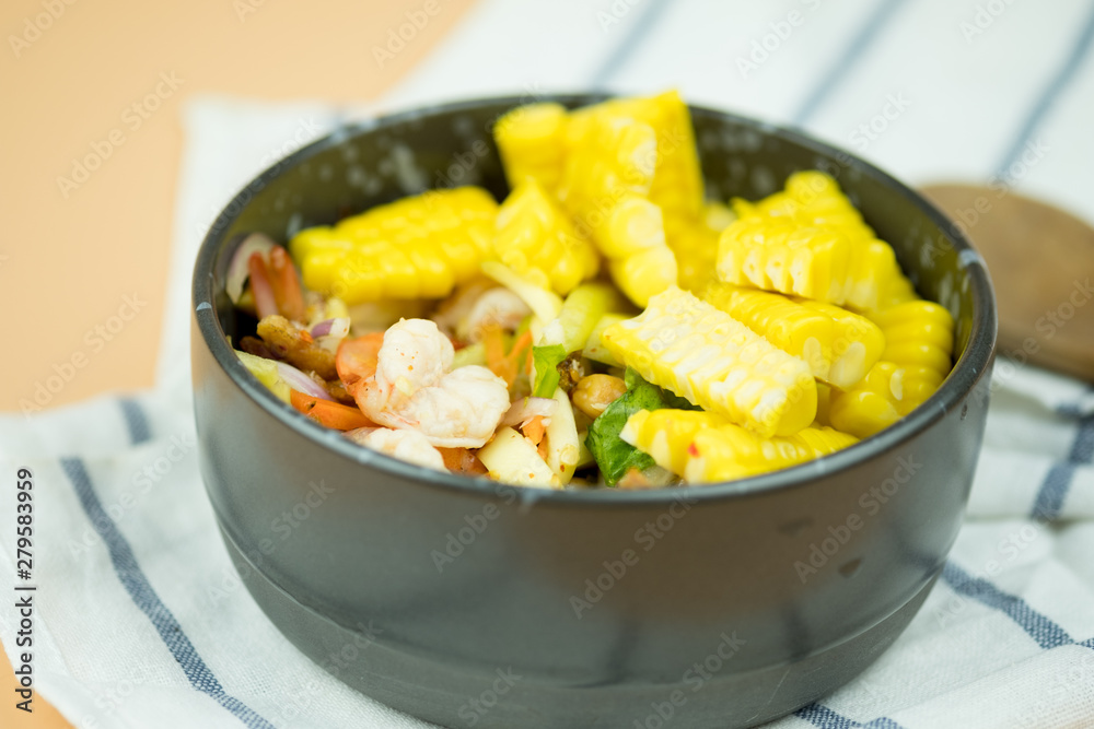 Spicy shrimp and corn salad Spicy shrimp and corn salad
