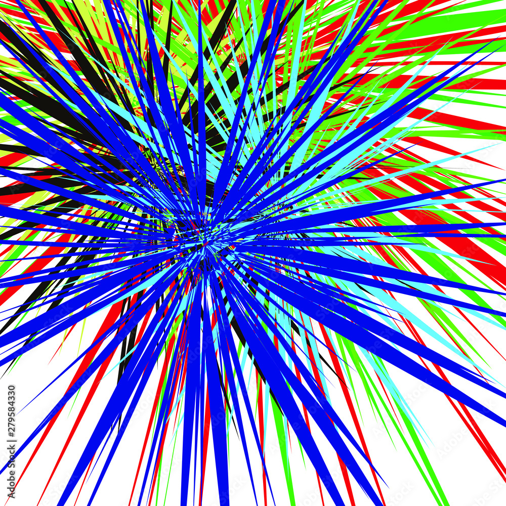 Color fireworks from the lines