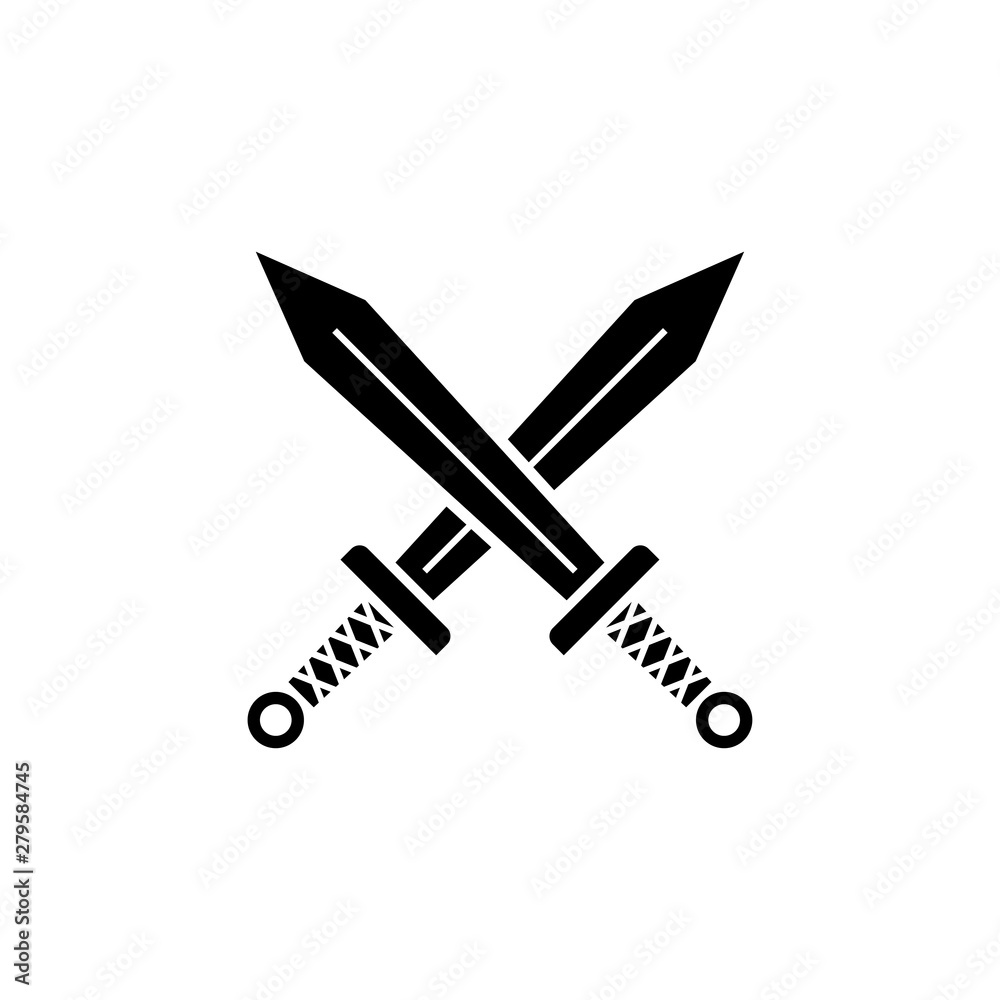 sword, icon, swords, vector, battle, war, illustration, isolated, fight, symbol