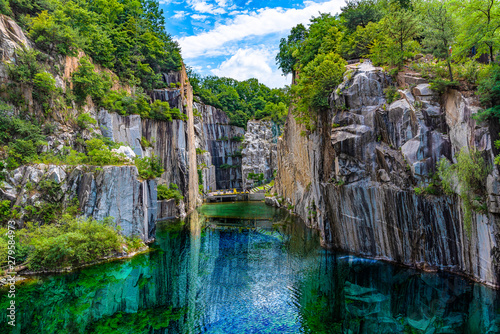 Granite valley The emerald green embrace. at pocheon Art valley, South Korea.