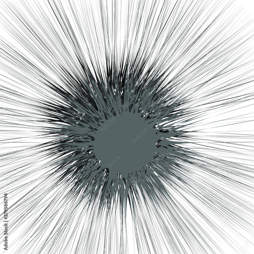 Fototapeta premium Abstract gray star on a white background