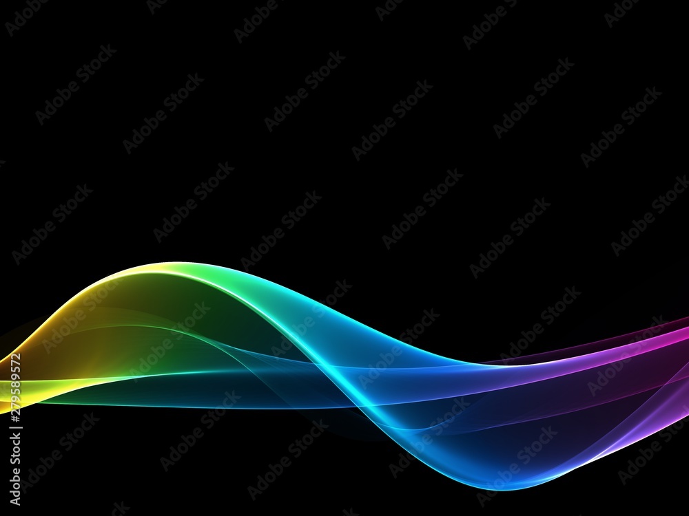Naklejka premium Abstract rainbow light wave futuristic background