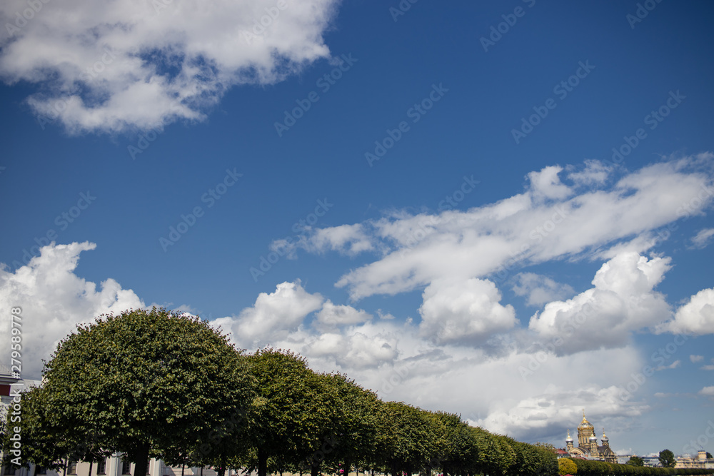 landscape with blue sky and white clouds landscape with blue sky and white clouds