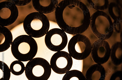 close up of lamp with ring design photo