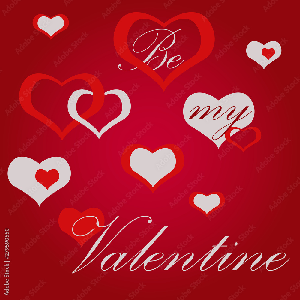 Valentine's day hearts background abstract vector Valentine's day hearts background abstract vector