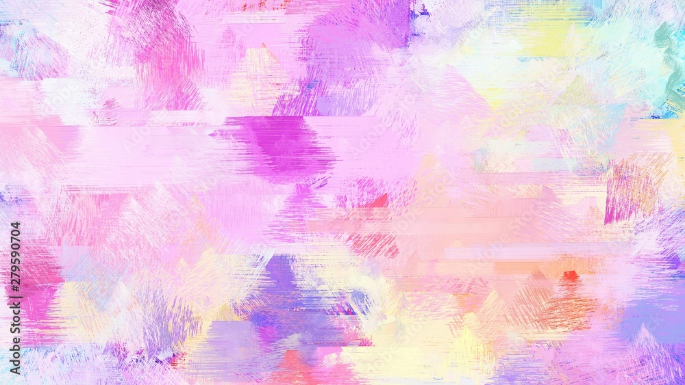 abstract brush painting for use as background, texture or design element. mixed colours of pastel pink, orchid and corn flower blue