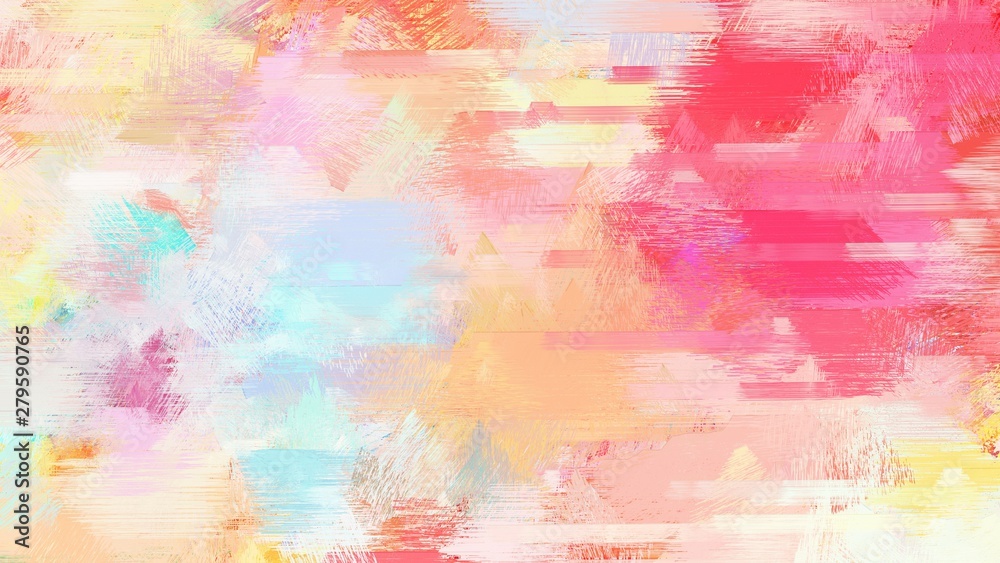 bright brushed painting with baby pink, bisque and pastel red colors. use it as background or texture