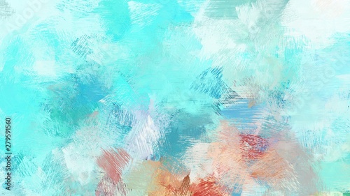 bright brushed painting with powder blue, pale turquoise and medium turquoise colors. use it as background or texture © Eigens