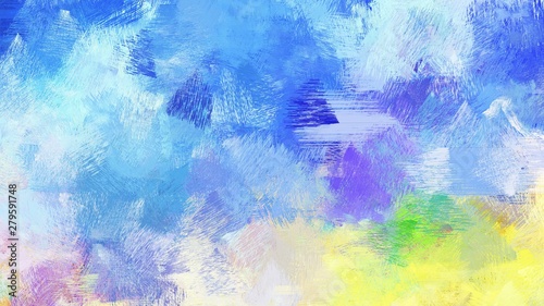 artistic illustration painting with sky blue, baby blue and royal blue colors. use it as creative background or texture © Eigens