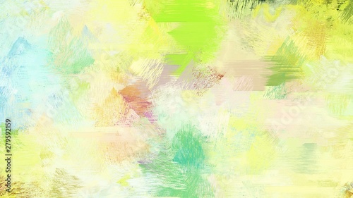 brush painting with mixed colours of tea green, bisque and green yellow. abstract grunge art for use as background, texture or design element