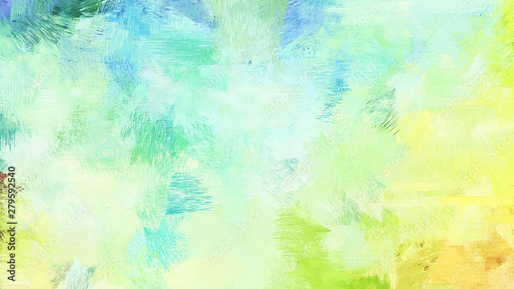 bright brushed painting with tea green, cadet blue and dark khaki colors. use it as background or texture