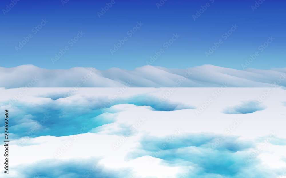 winterscape glacier ice landscape