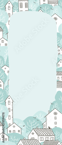 Banner with houses