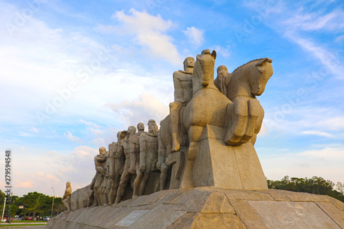 Monumento as Bandeiras (Monument to the Flags) in Ibirapuera Park, city of Sao Paulo, Brazil photo
