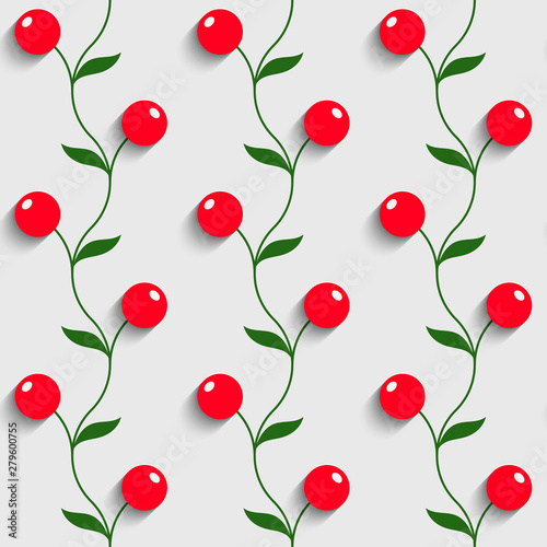 Seamless Red Berry Backgrou...