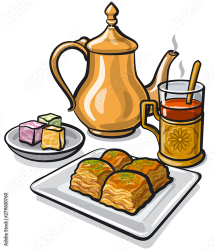 tea, baklava and delight