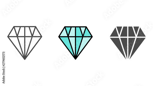 Diamond vector icon sign symbol