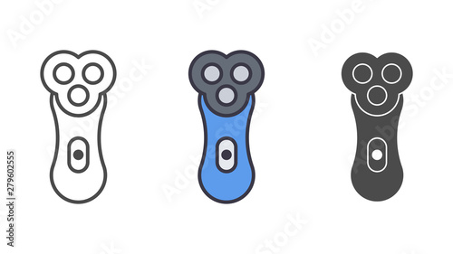 Electric razor vector icon sign symbol