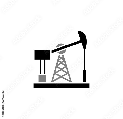 Oil rig related icon on background for graphic and web design. Simple illustration. Internet concept symbol for website button or mobile app.