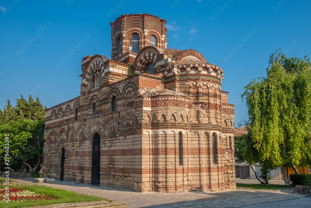 Church of Christ Pantocrator, a medieval Eastern Orthodox church in Nessebar (Nesebar), Burgas, on Bulgaria’s Black Sea coast. A UNESCO World Heritage Site