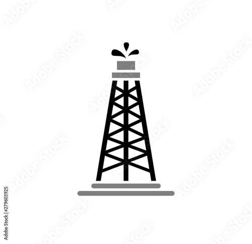 Oil rig related icon on background for graphic and web design. Simple illustration. Internet concept symbol for website button or mobile app.