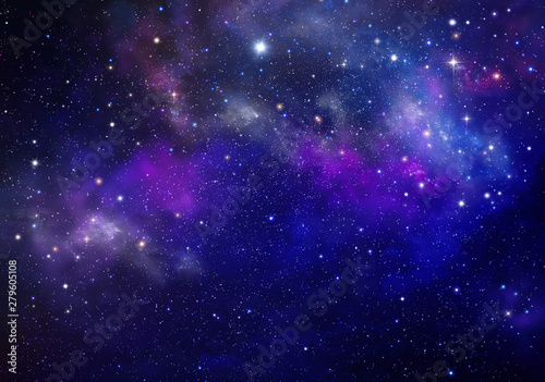 Night sky - Universe filled with stars  nebula and galaxy. Abstract background