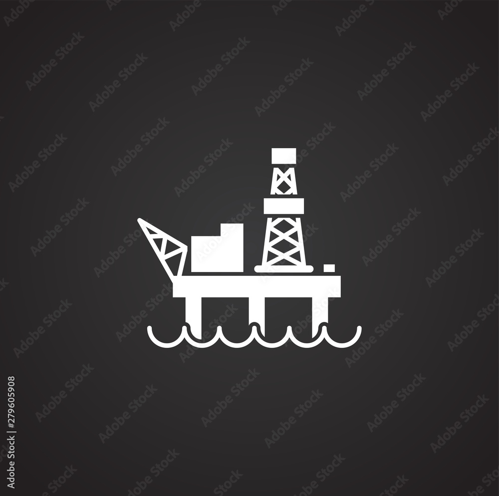 Oil rig related icon on background for graphic and web design. Simple illustration. Internet concept symbol for website button or mobile app. Oil rig related icon on background for graphic and web design. Simple illustration. Internet concept symbol for website button or mobile app.