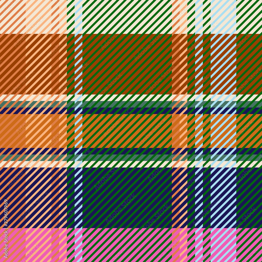 Plaid or tartan vector is background or texture in many color Plaid or tartan vector is background or texture in many color