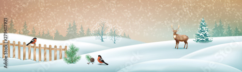 Christmas winter scene