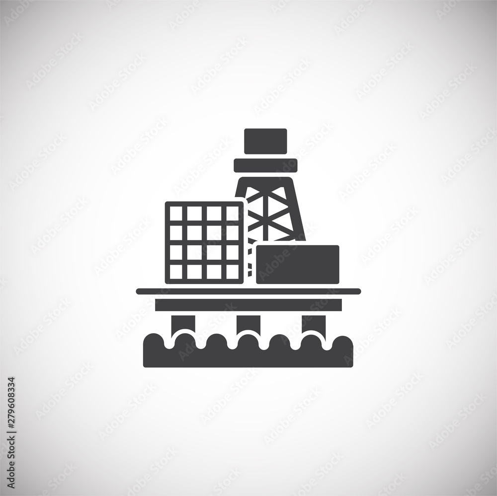 Oil rig related icon on background for graphic and web design. Simple illustration. Internet concept symbol for website button or mobile app. Oil rig related icon on background for graphic and web design. Simple illustration. Internet concept symbol for website button or mobile app.