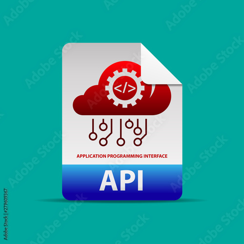API document icon vector flat design.