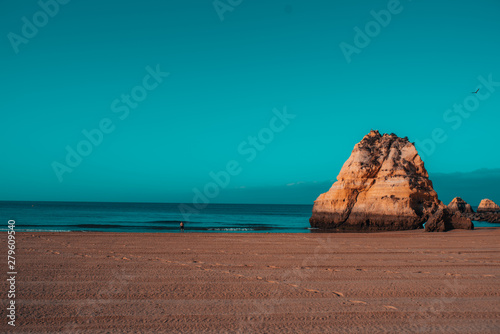 Sunrise in the payo, playa de rocha, portugal, algarve, cieloazul, sea views, early rises on holiday, ideal vacations photo